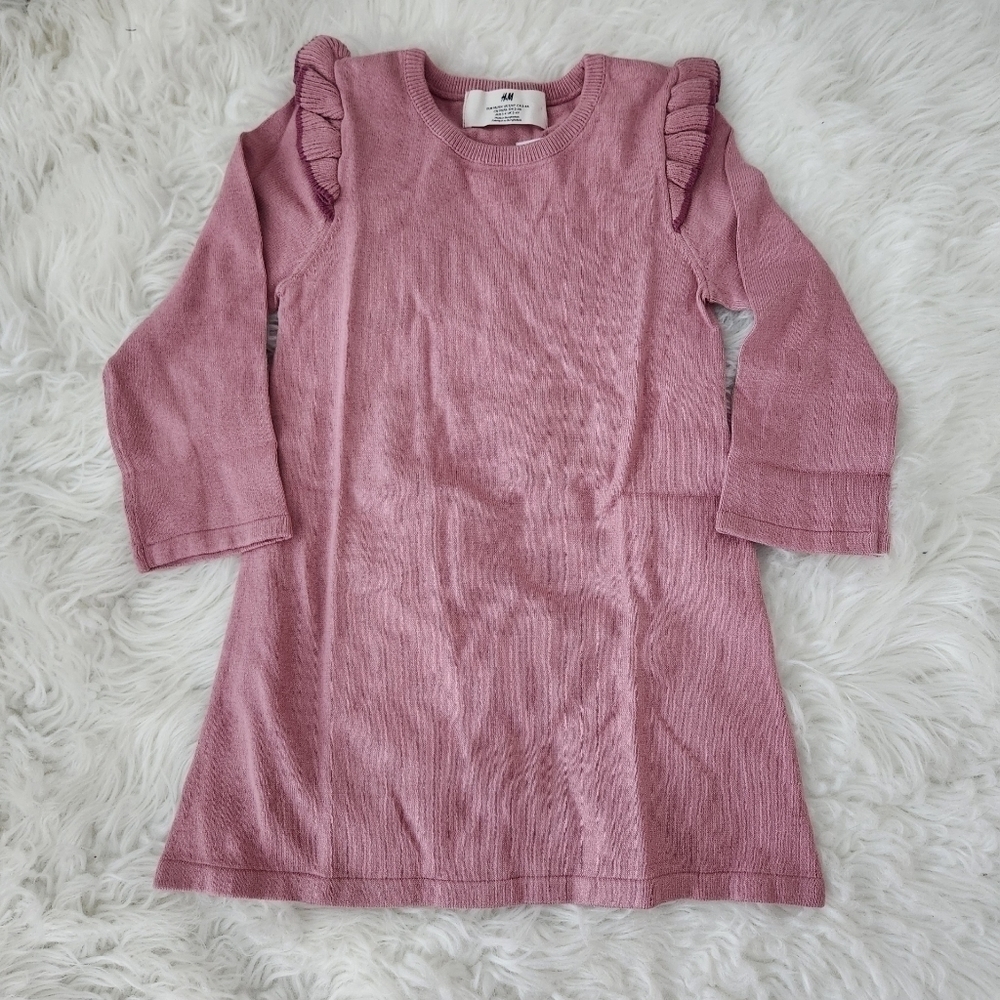 H&M Pink Girls Sweater Dress. Size 3-4T. New. B